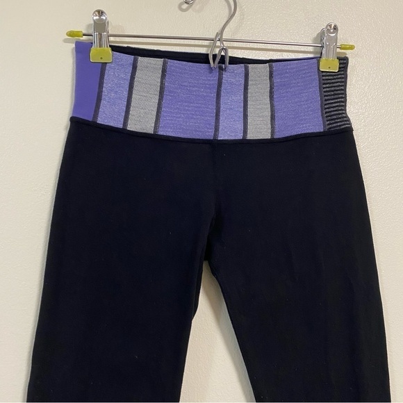 Lululemon Leggings Women’s Size 4 Black Reversible Wunder Under Capri Leggings - Picture 4 of 11
